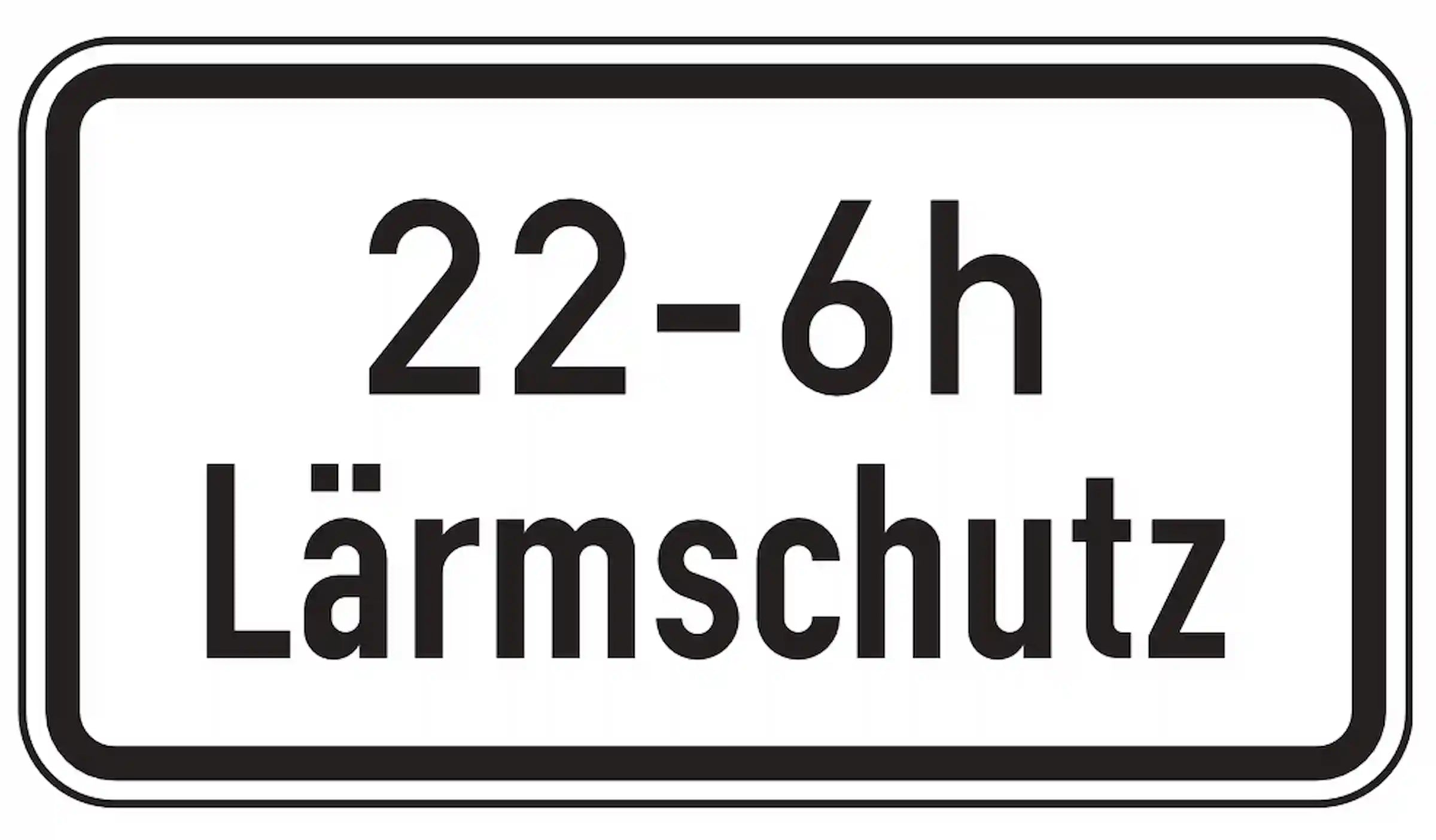 Hinweis auf zeitlich begrenzte Lärmschutzzone.