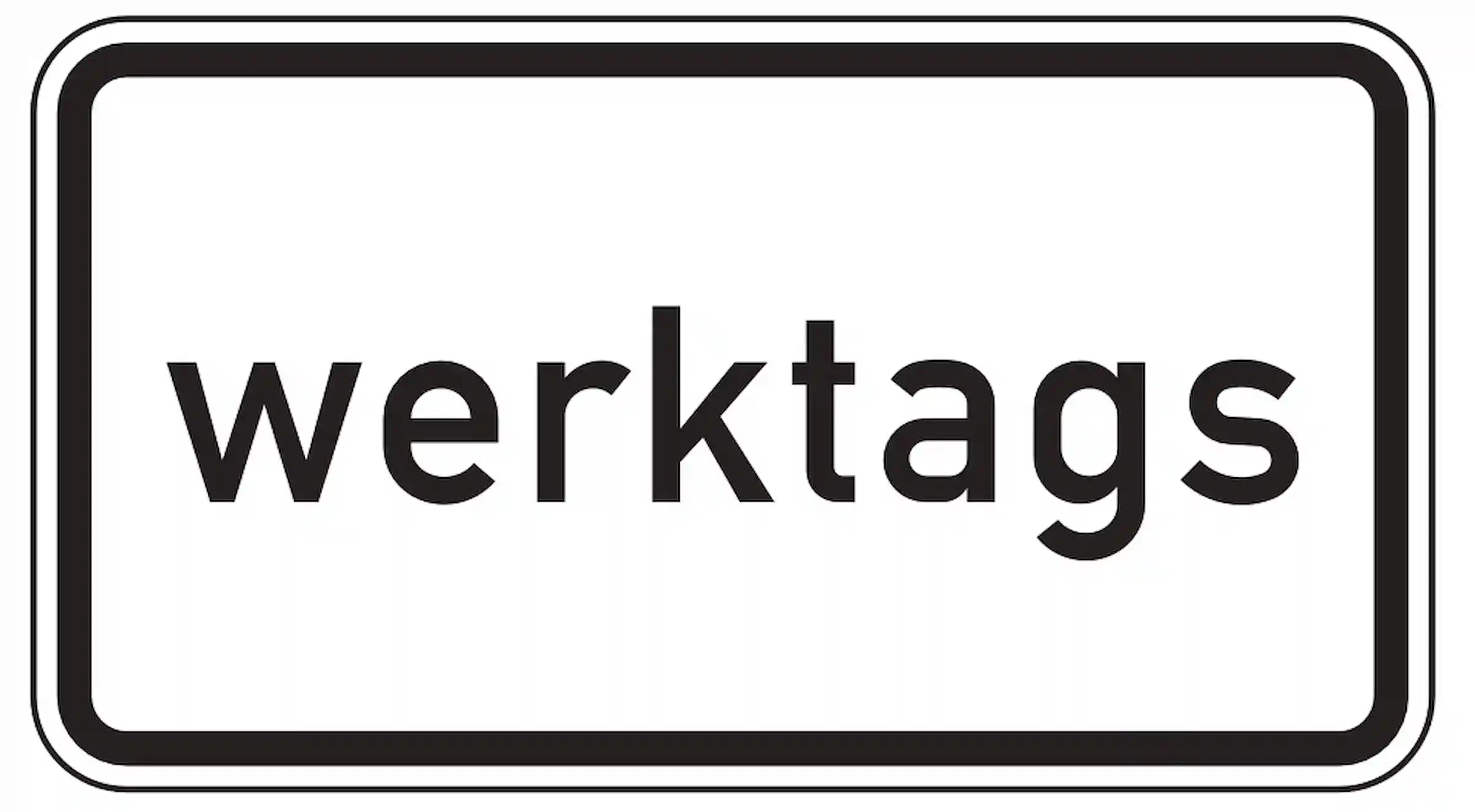 Verkehrsregelung nur an Werktagen gültig.