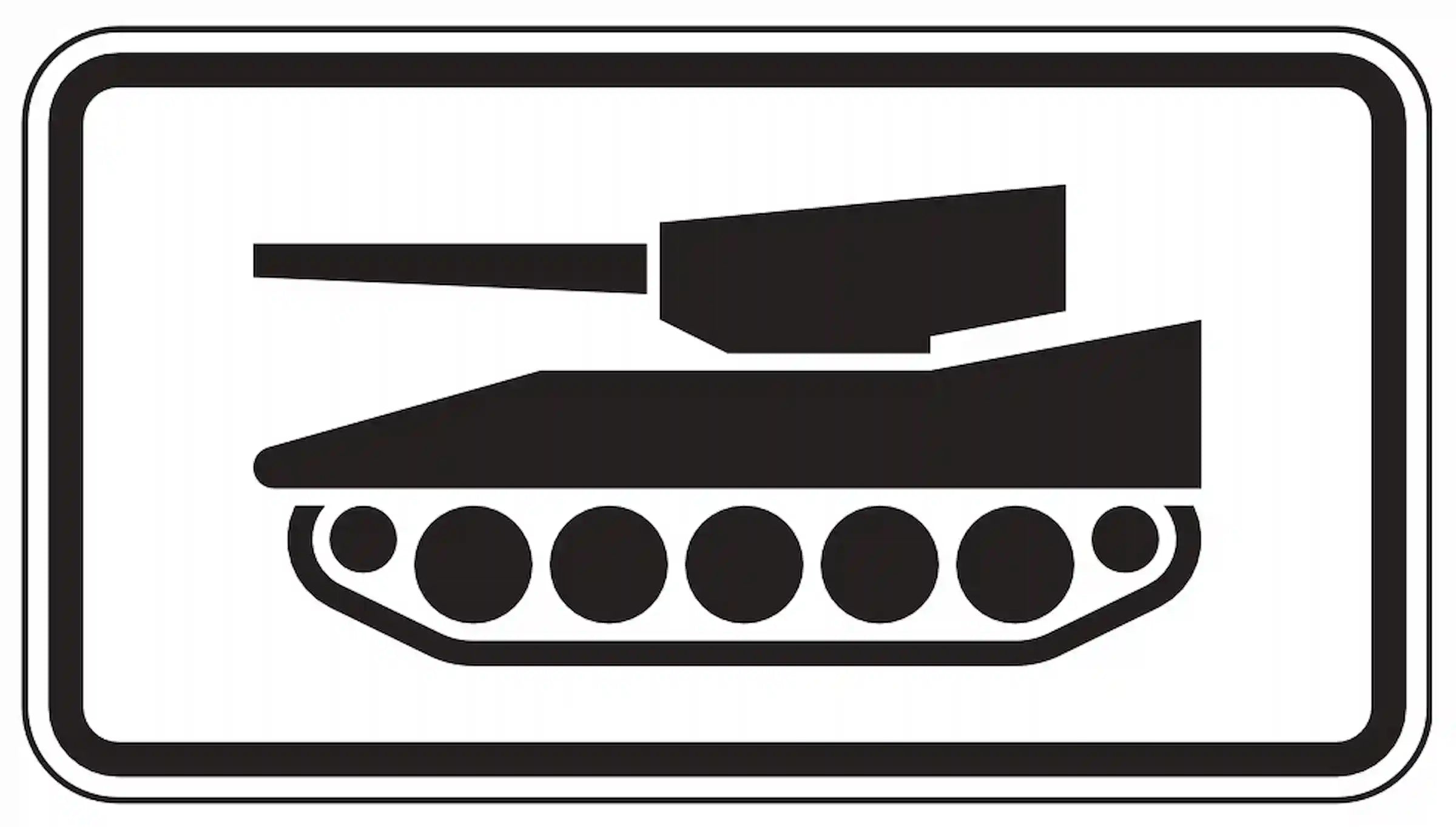 Zulässig nur für militärische Kettenfahrzeuge