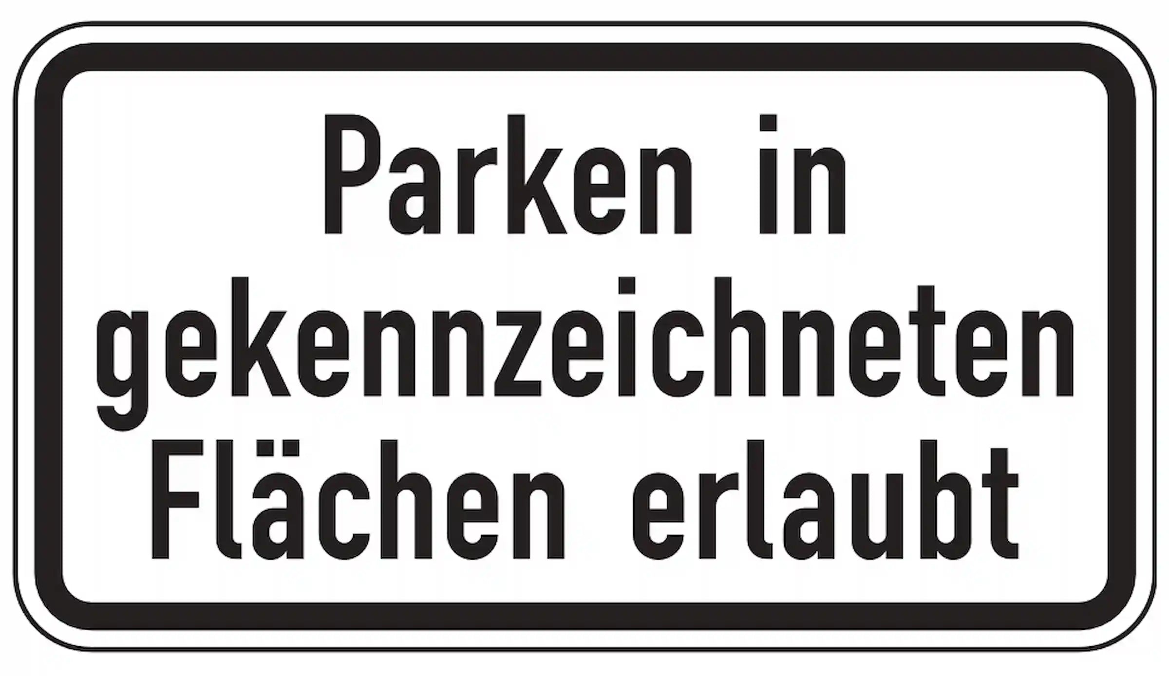 Parken nur in markierten Flächen erlaubt