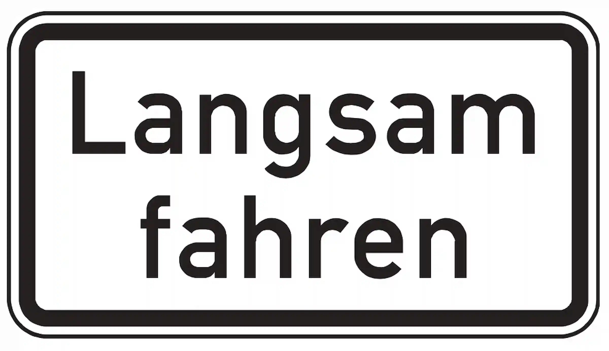 Verlangsamte Fahrweise erforderlich
