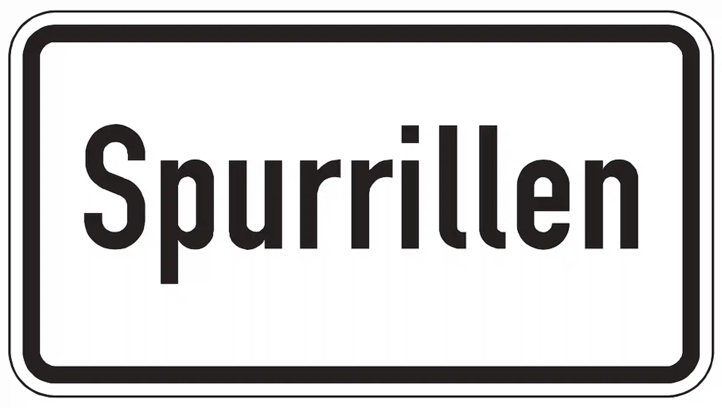 Warnung vor Spurrillen auf der Fahrbahn