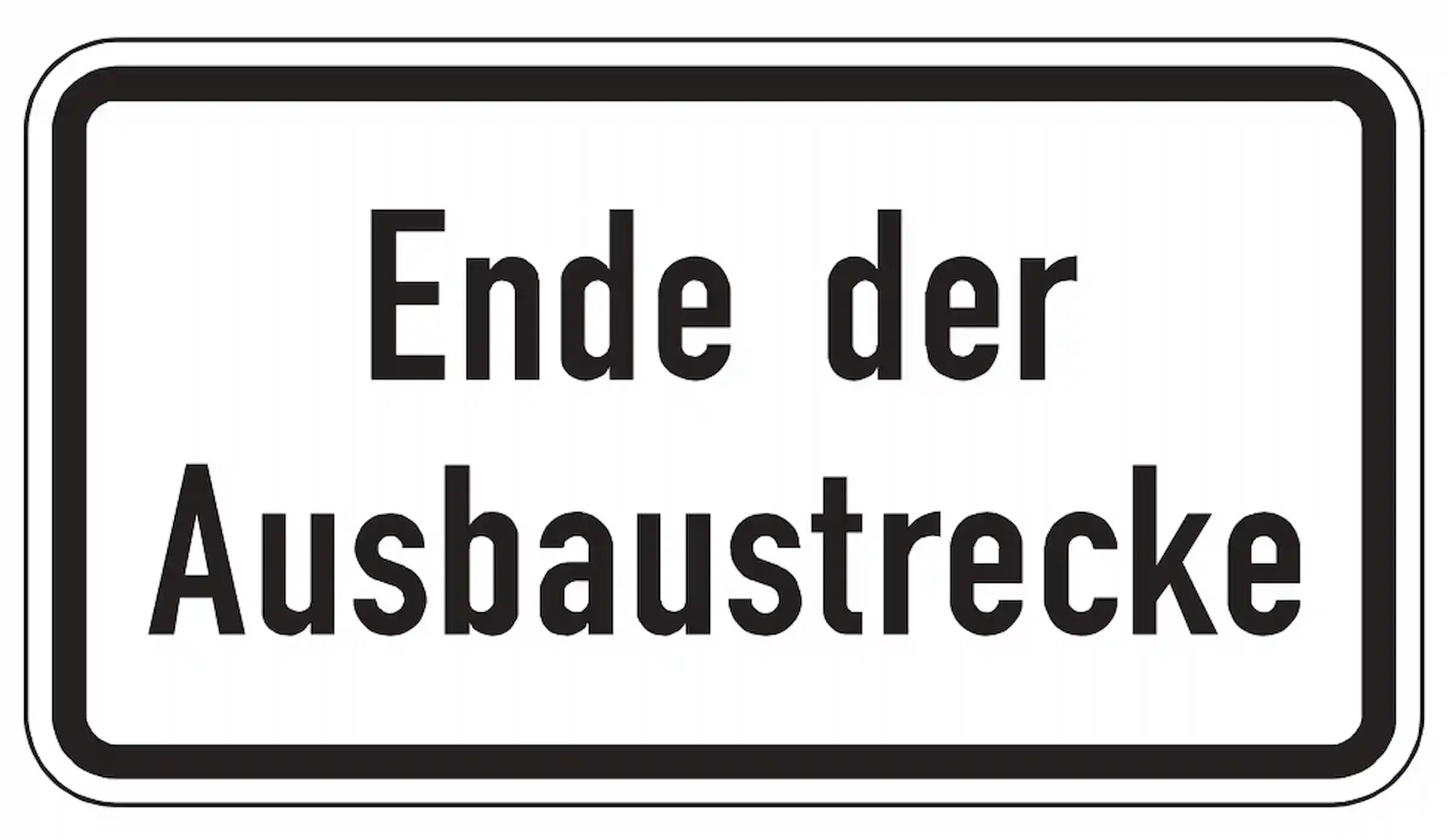 Ende der befestigten Fahrbahn