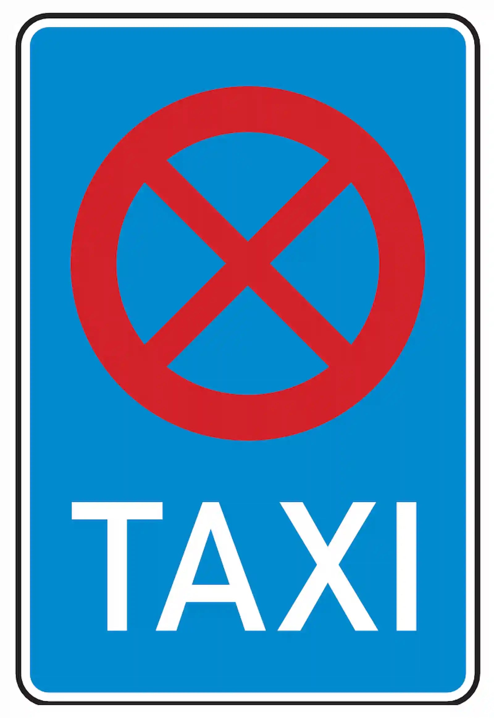 Verkehrszeichen 229: Hinweis auf einen Taxenstand (nur für Taxis).