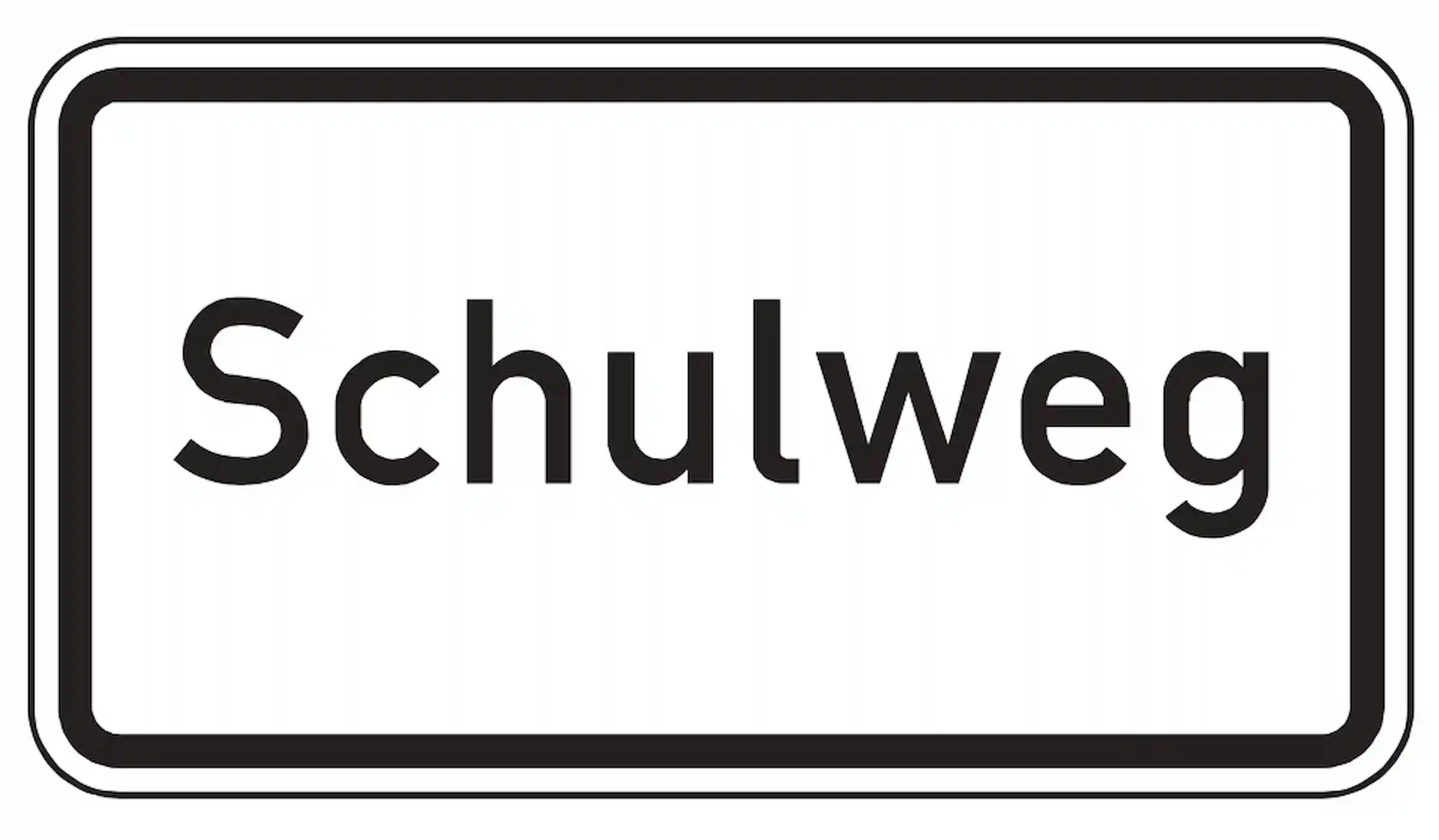 Hinweis auf einen Schulweg