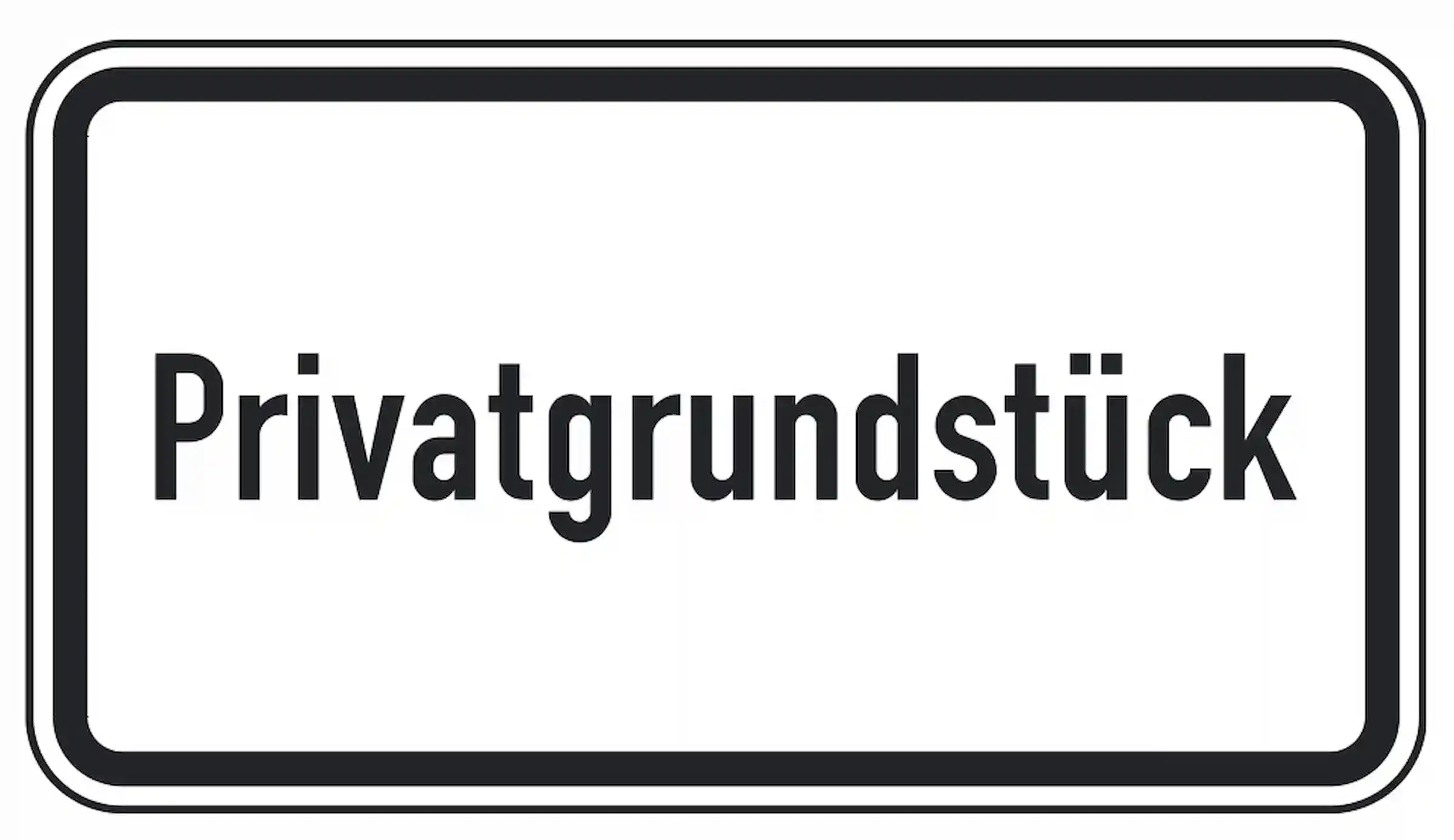 Hinweis auf ein Privatgrundstück