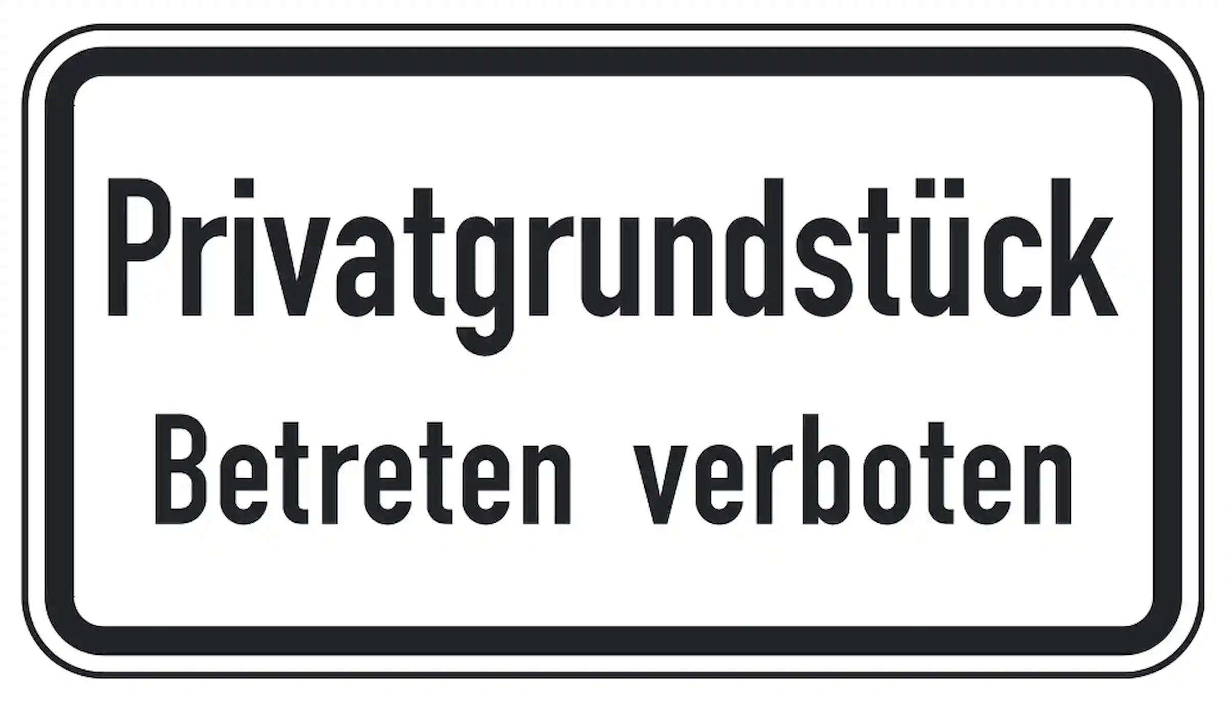 Es handelt sich hier um ein Privatgrundstück. Das Betreten ist hier verboten.
