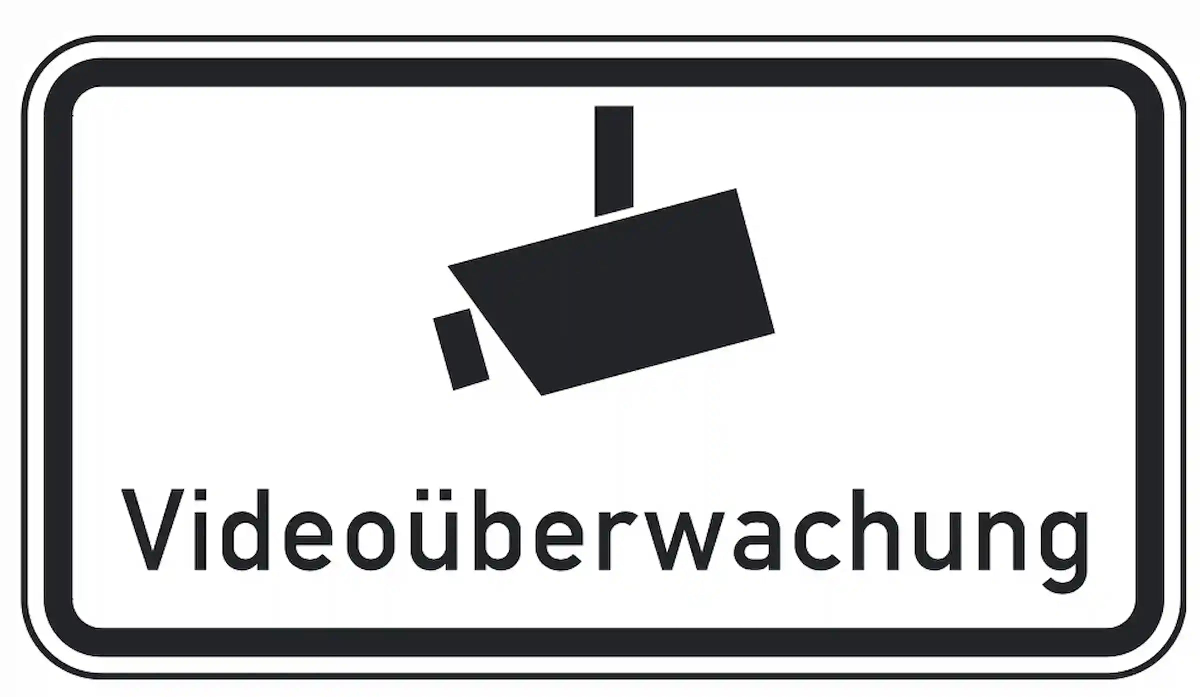 Verkehrszeichen mit (Kamerasymbol) Videoüberwachung