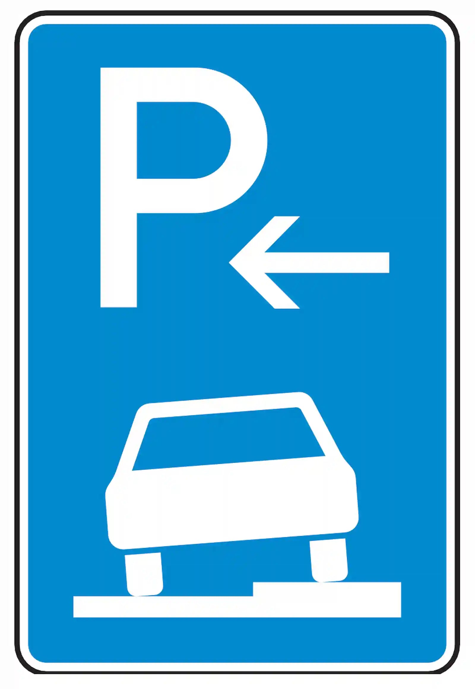 Verkehrszeichen 315-56: Beginn halbseitiges Gehwegparken, rechts, bis 2,8 t