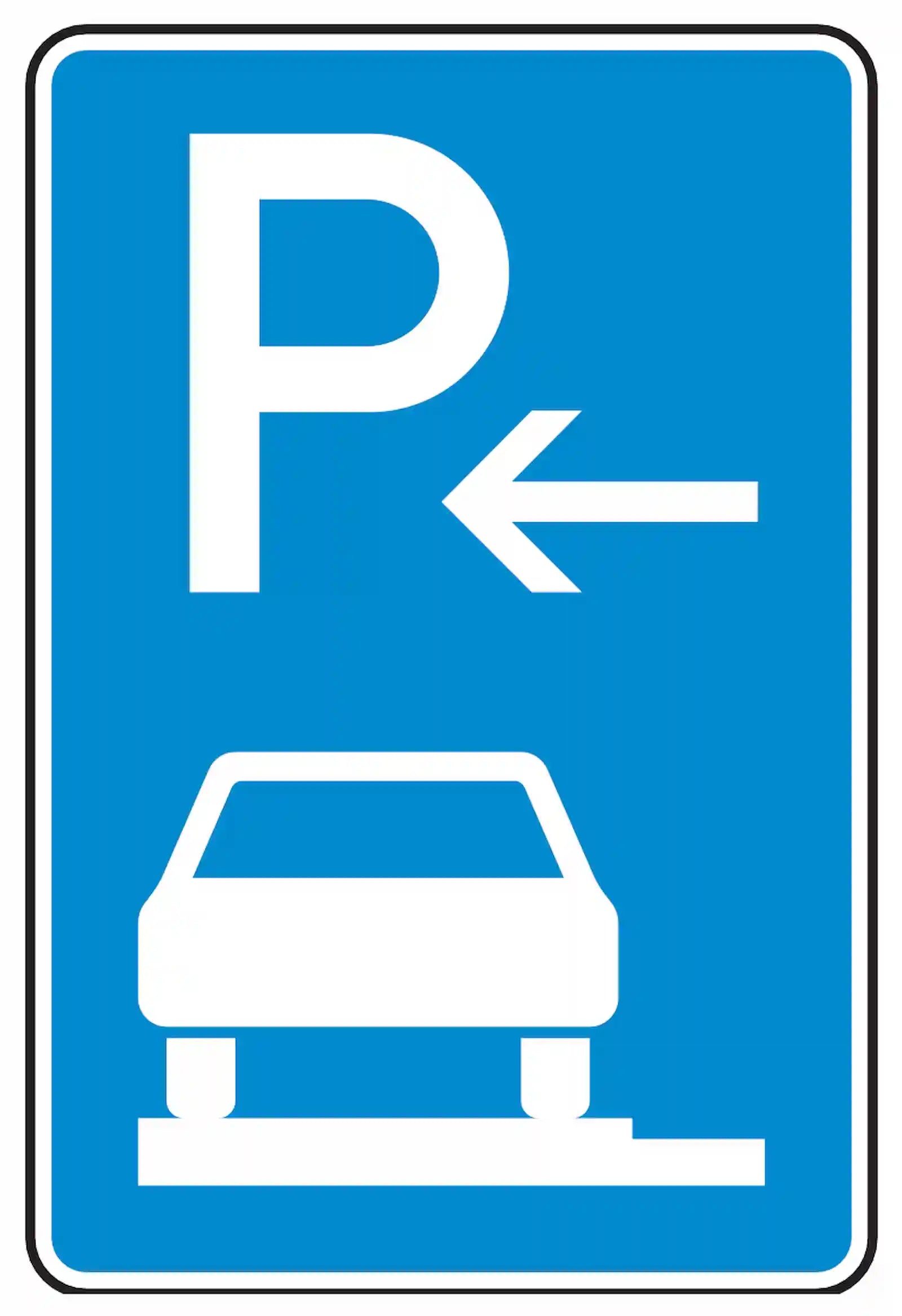 Verkehrszeichen 315-62: Ende vollständiges Gehwegparken, links, bis 2,8 t.