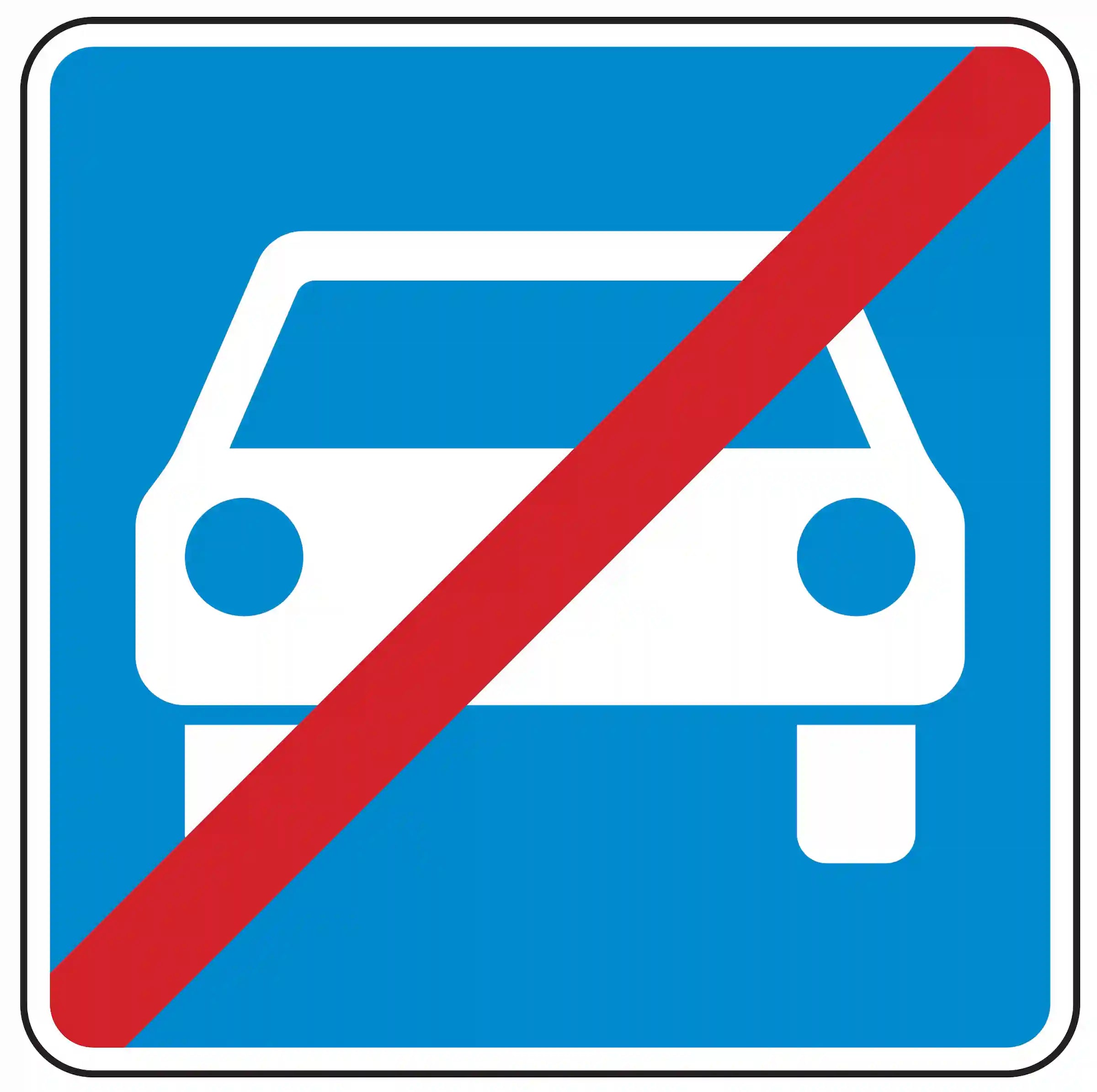 Verkehrszeichen 331.2: Ende der Kraftfahrstraße.