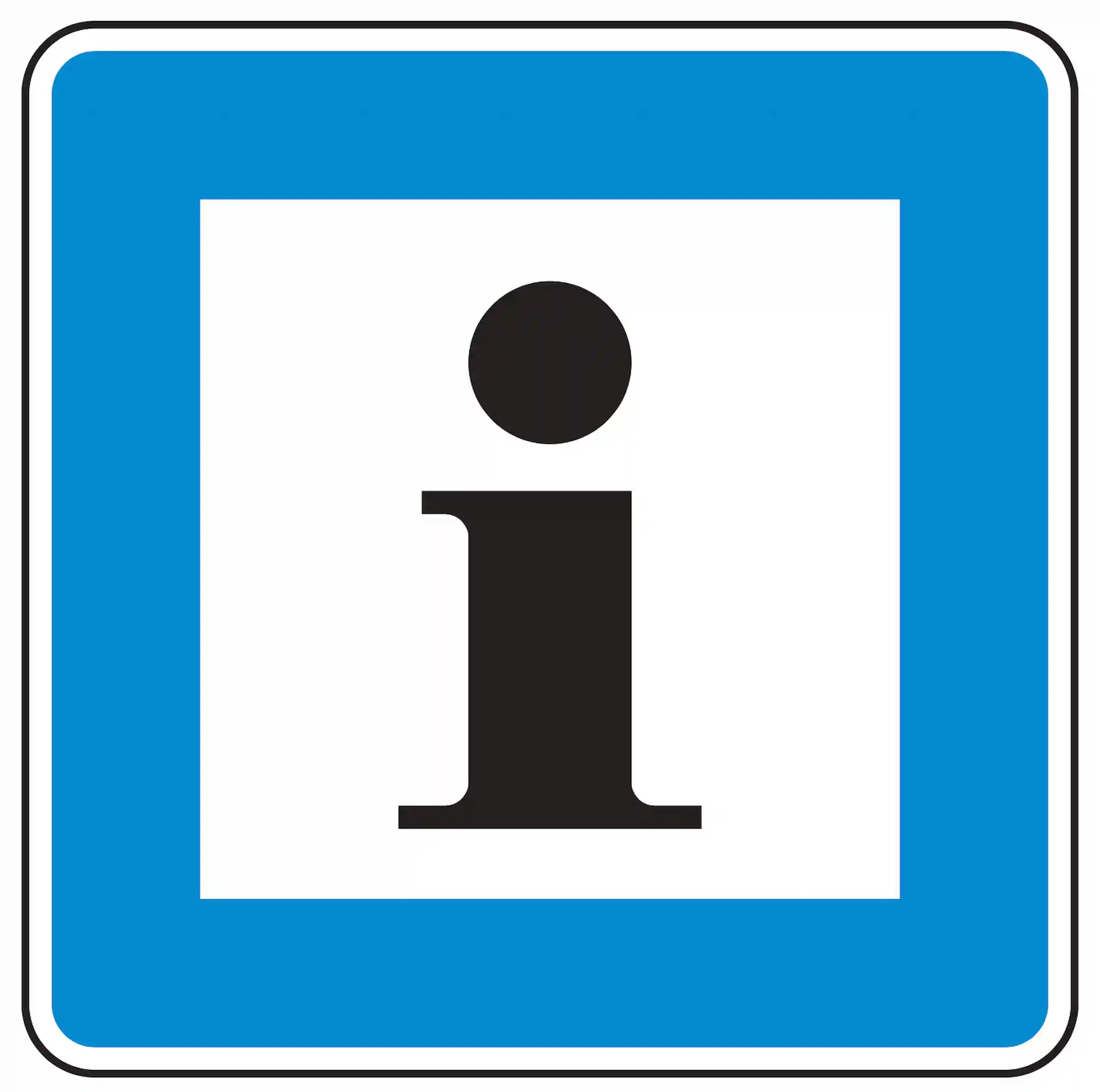 Verkehrszeichen 365-61: Hinweis auf eine touristische Informationsstelle.