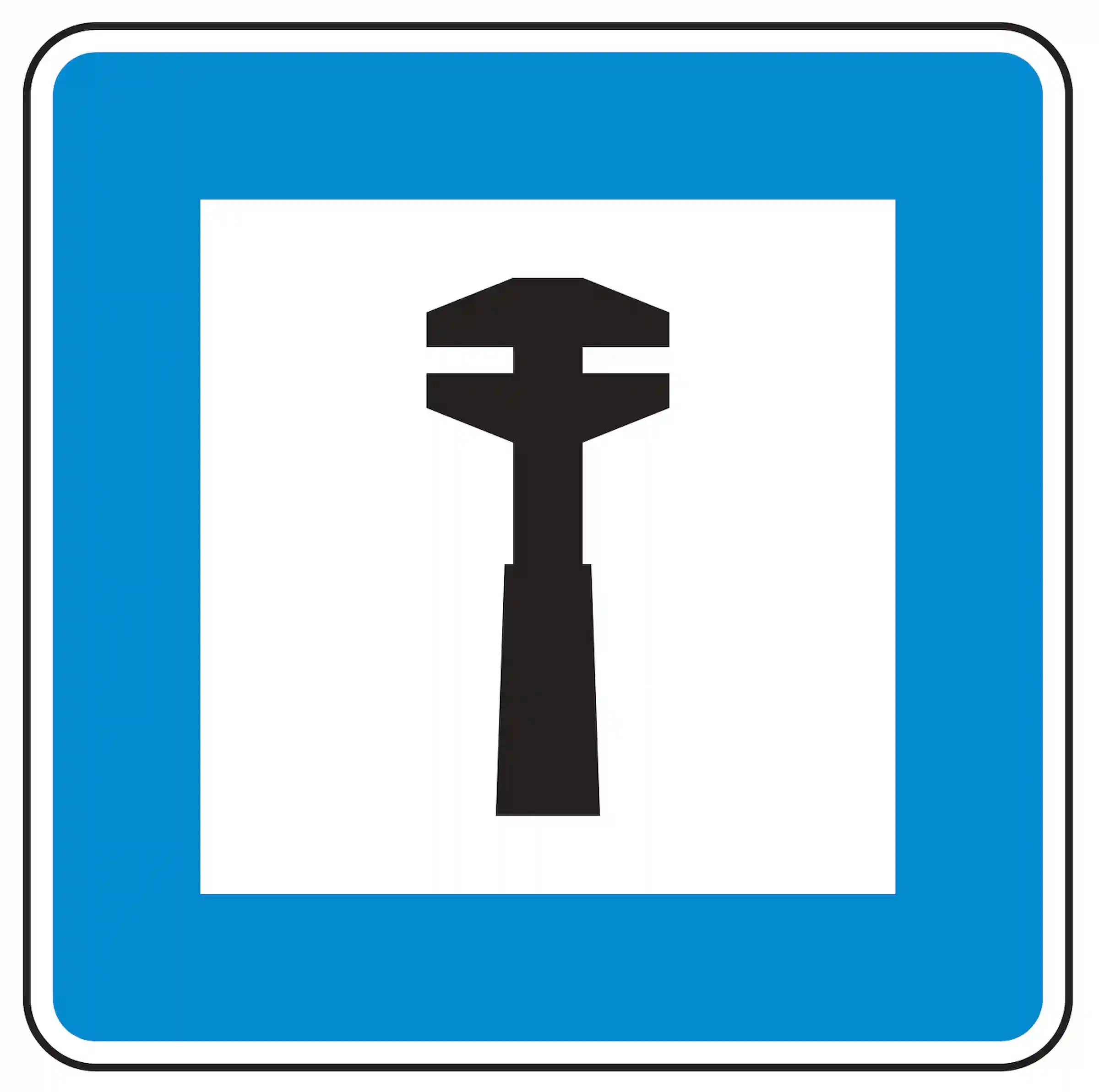 Verkehrszeichen 365-62: Hinweis auf Pannenhilfe oder Werkstatt.