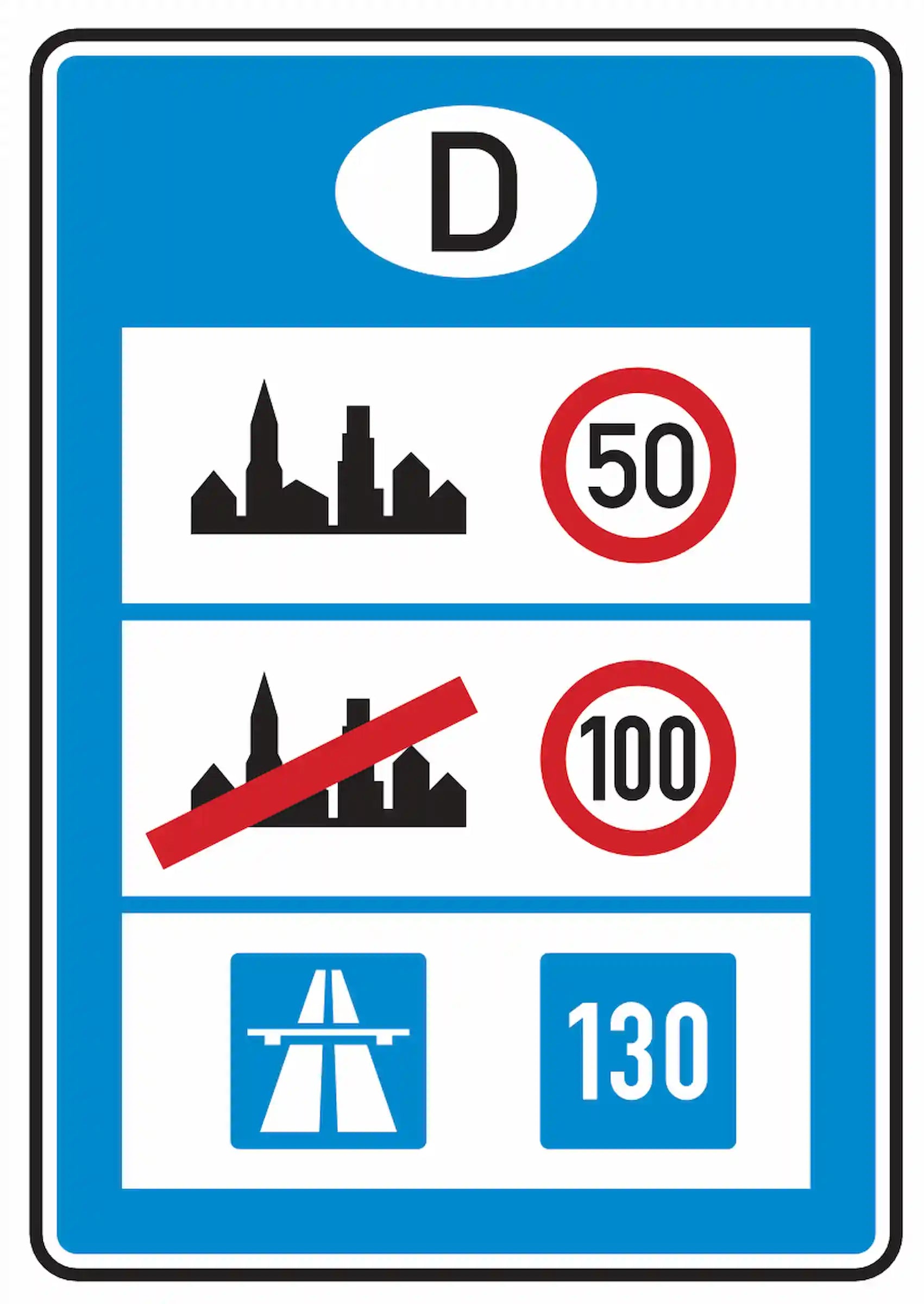 Verkehrszeichen "Informationstafel an Grenzübergangsstellen" - VZ 393