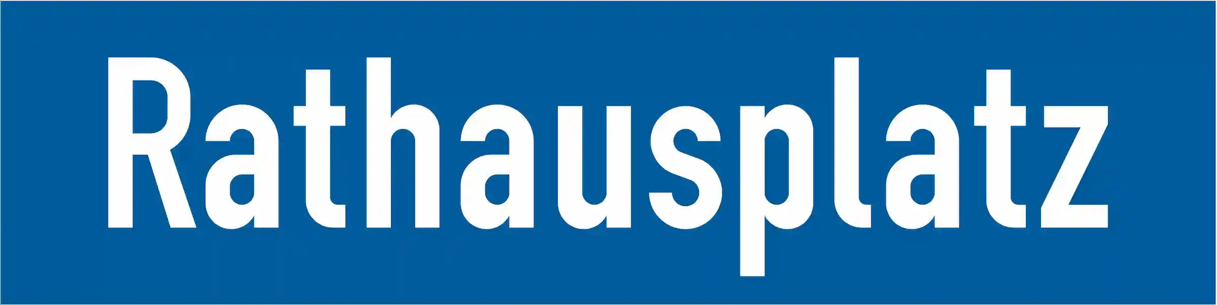 Verkehrszeichen "Straßennamensschild" aus Alu-Hohlkastenprofil (Universal) - VZ 437 in blau und weiß