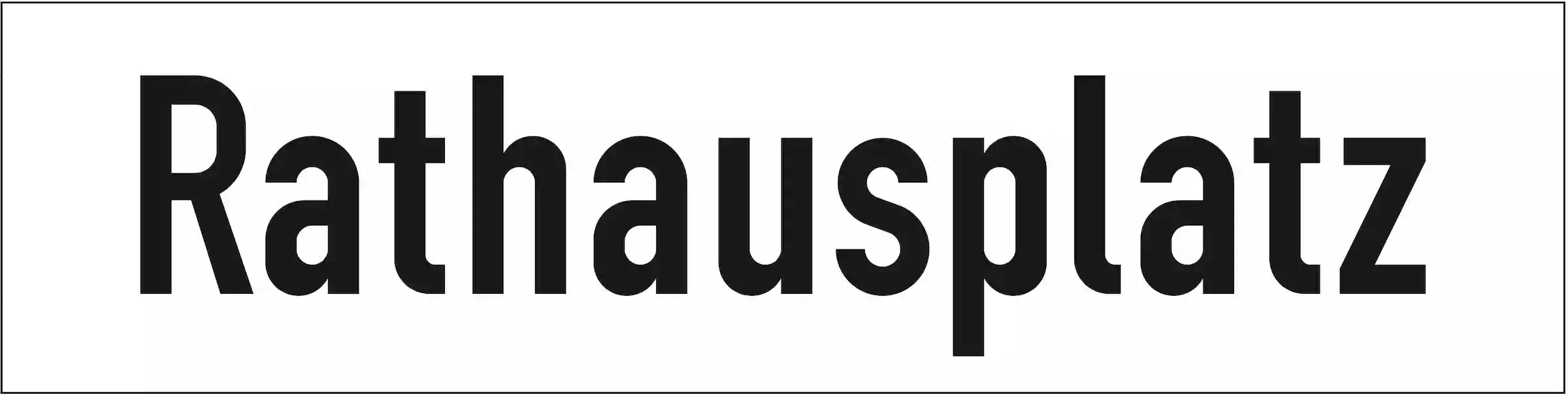 Verkehrszeichen "Straßennamensschild" aus Alu-Hohlkastenprofil (Universal) - VZ 437 in schwarz und weiß