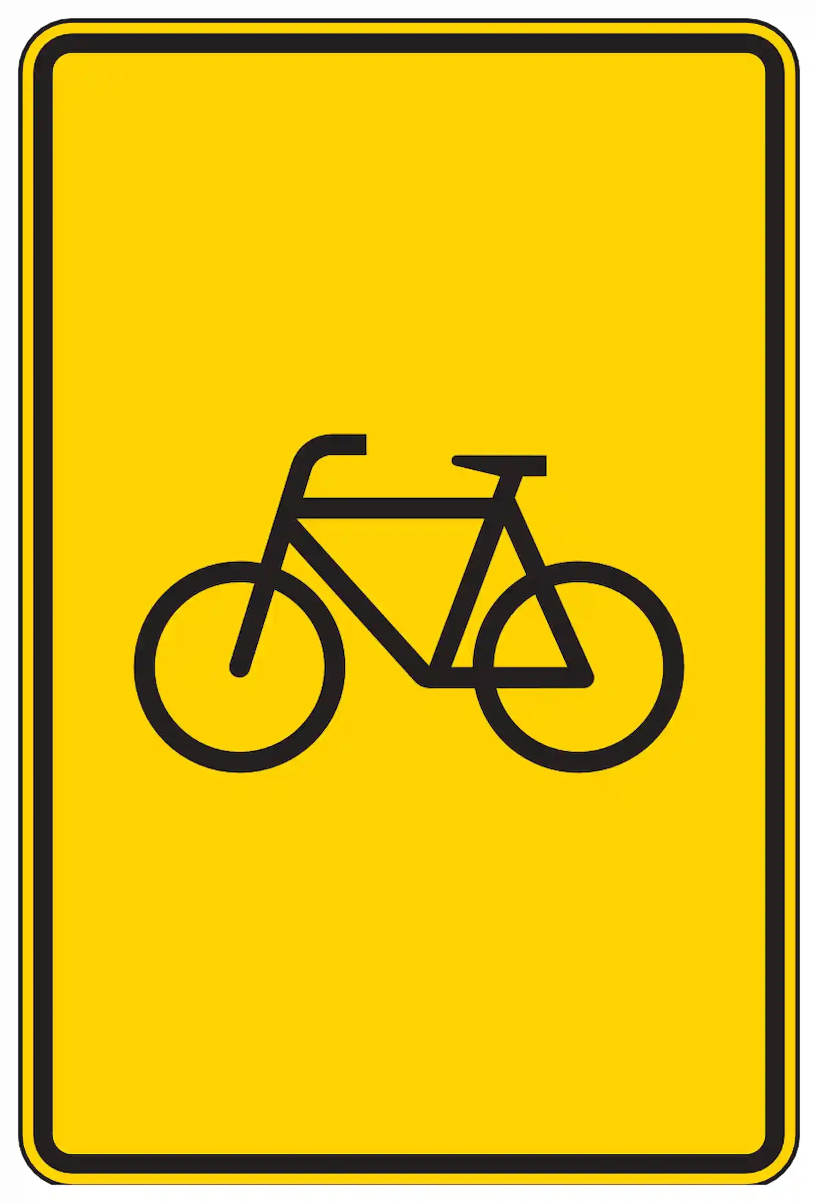 Verkehrszeichen 442-53: Vorwegweiser für Radverkehr ohne Richtungsangabe.“