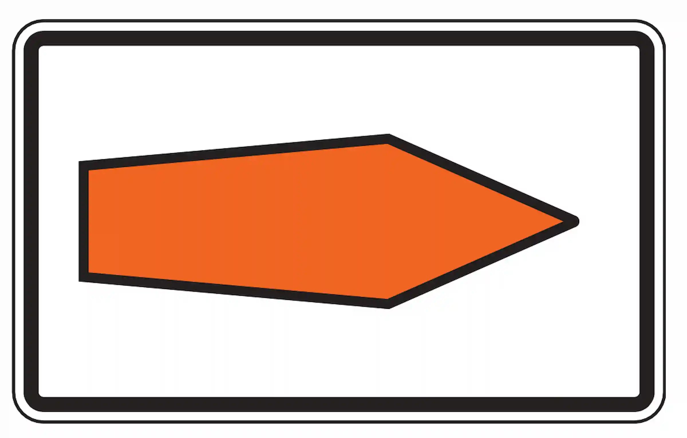Verkehrszeichen 467.1-20 „Umlenkungspfeil (Streckenempfehlung) rechtsweisend“ - VZ 467.1-20