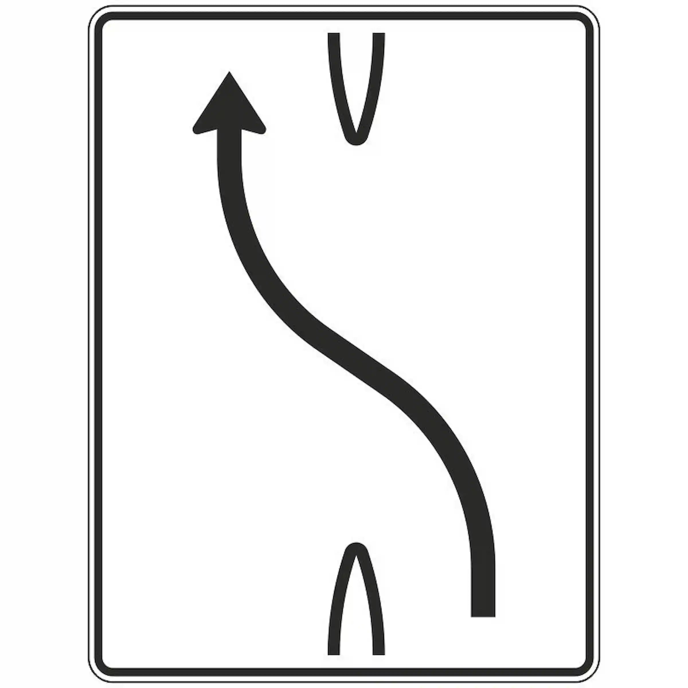 Verkehrszeichen 501-10 „Überleitungstafel“ - VZ 501-10