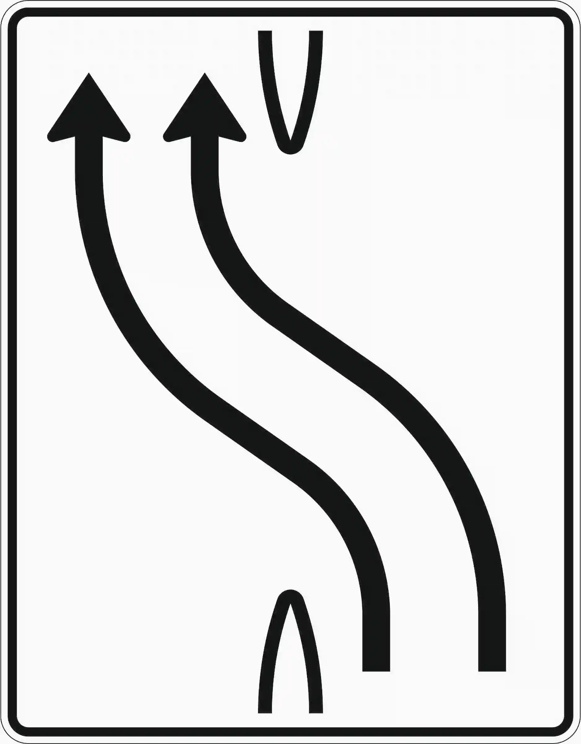 Verkehrszeichen 501-11 „Überleitungstafel“ - VZ 501-11