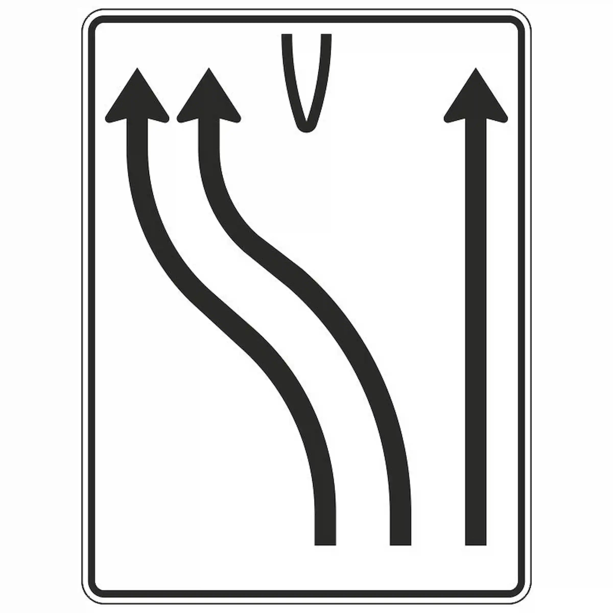 Verkehrszeichen 501-18 „Überleitungstafel“ - VZ 501-18