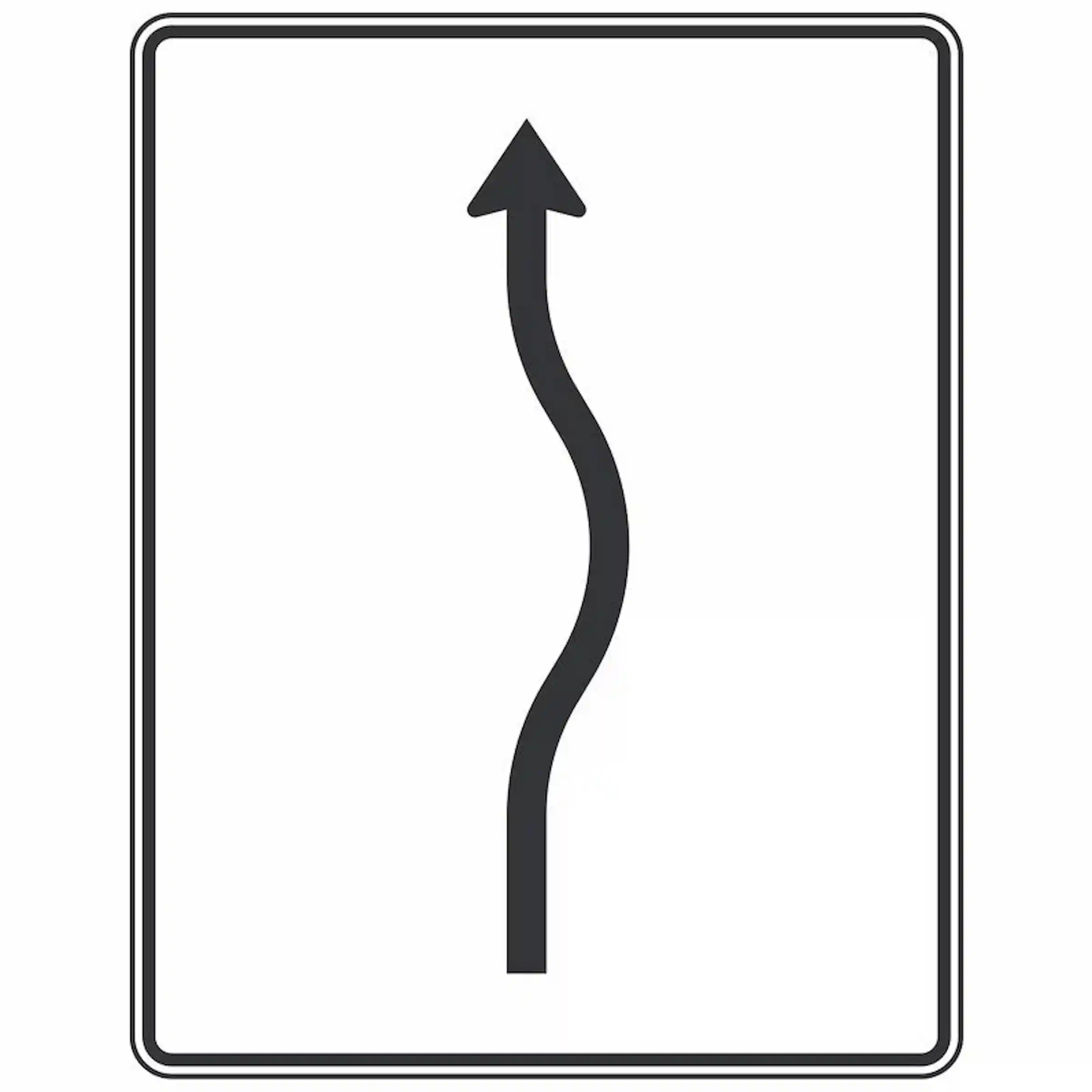 Verkehrszeichen 513-20 „Verschwenkungstafel, kurze Verschwenkung“ - VZ 513-20