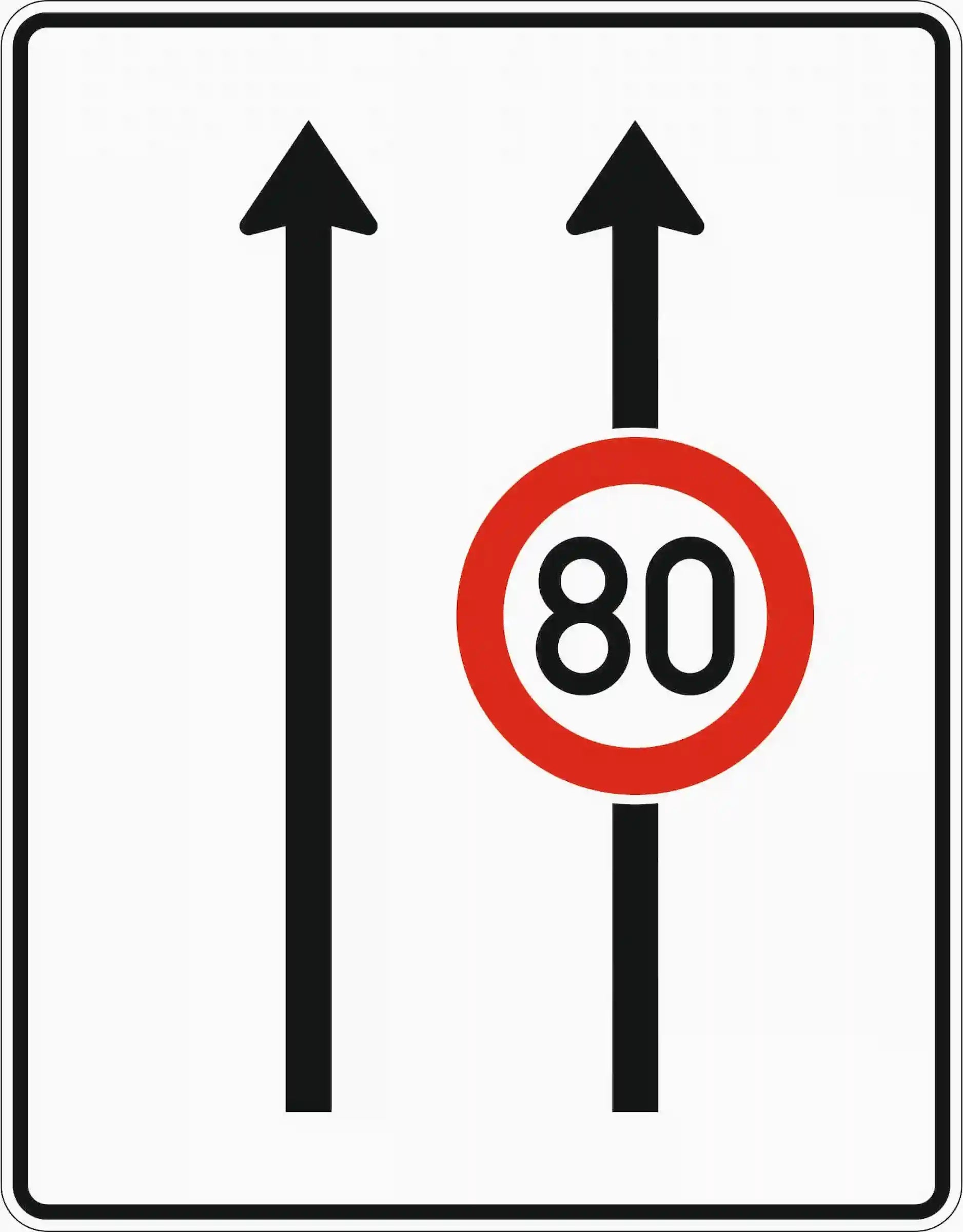 Verkehrszeichen 523-30 „Fahrstreifentafel“- VZ 523-30