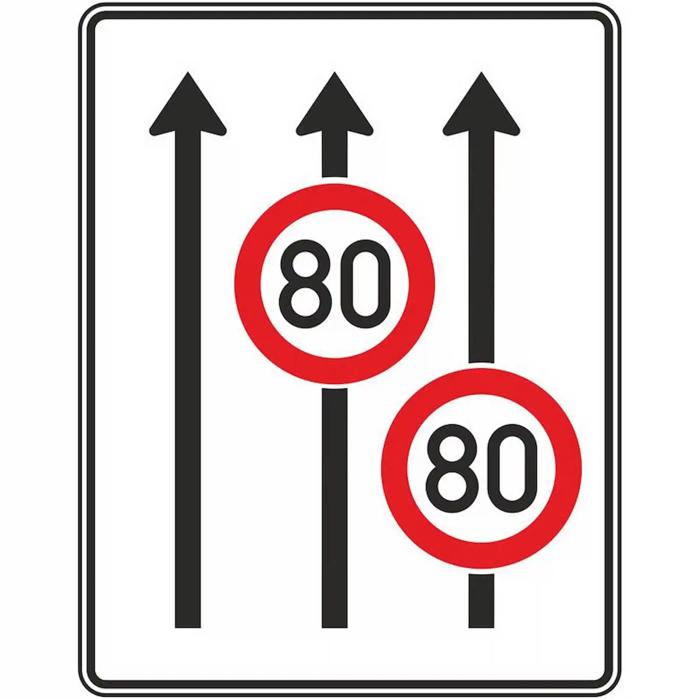 Verkehrszeichen 523-31 „Fahrstreifentafel“ - VZ 523-31