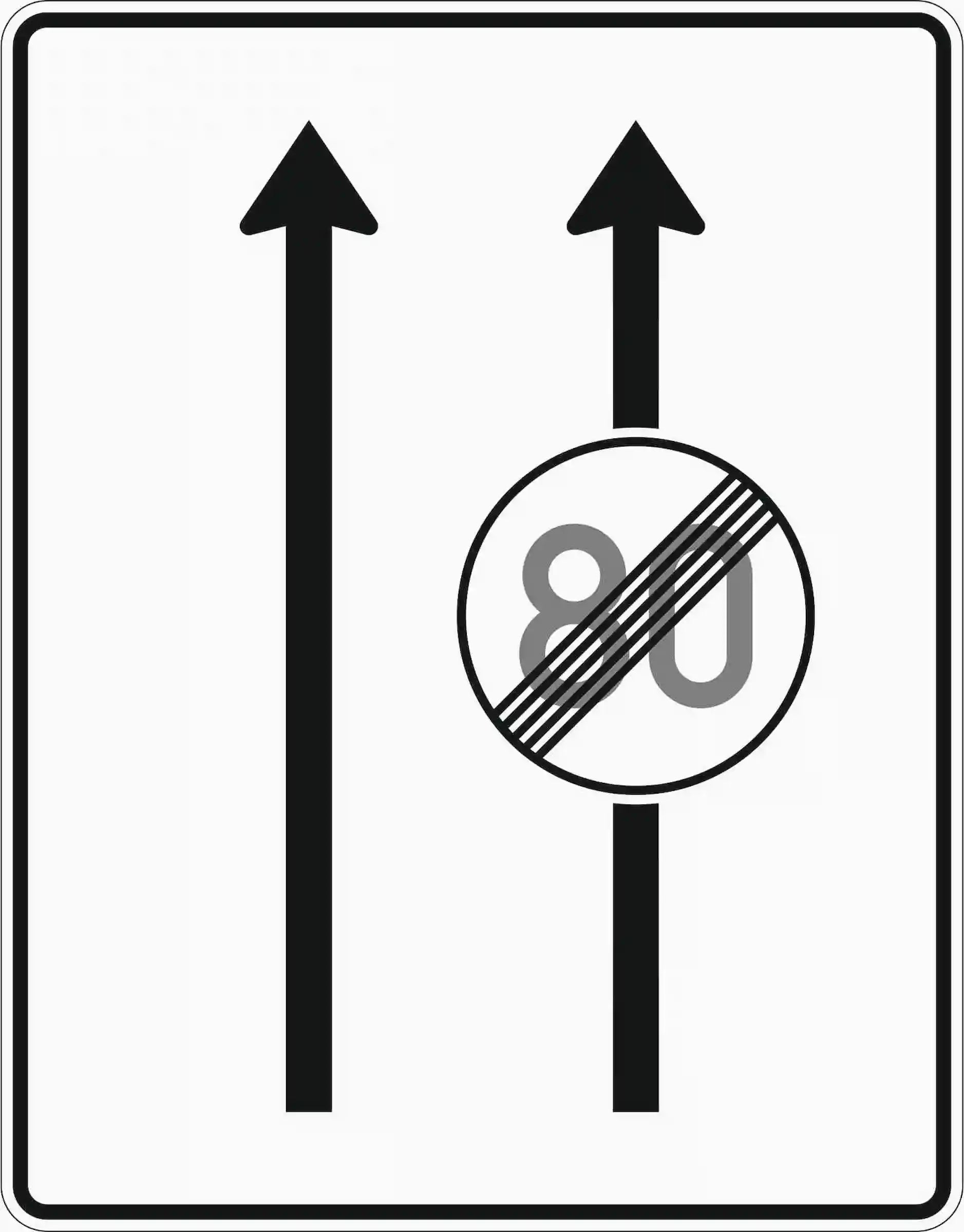 Verkehrszeichen 537-30 „Fahrstreifentafel mit Zeichen 278" - VZ 537-30