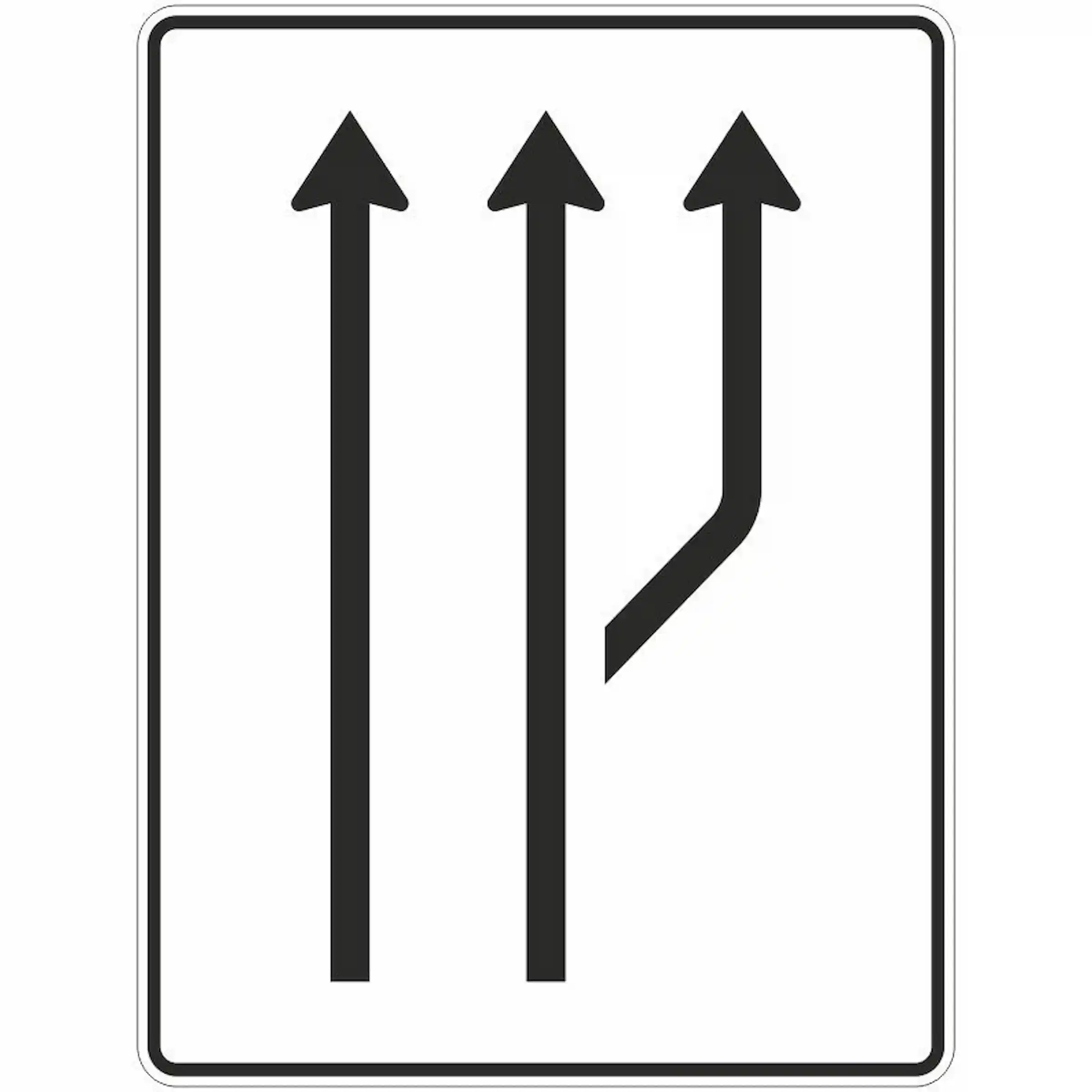Verkehrszeichen 541-21 „Aufweitungstafel“ - VZ 541-21