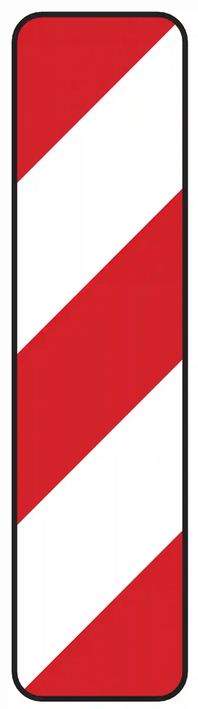 Verkehrszeichen 605-10 „Schraffenbake Aufstellung rechts“ - VZ 605-10