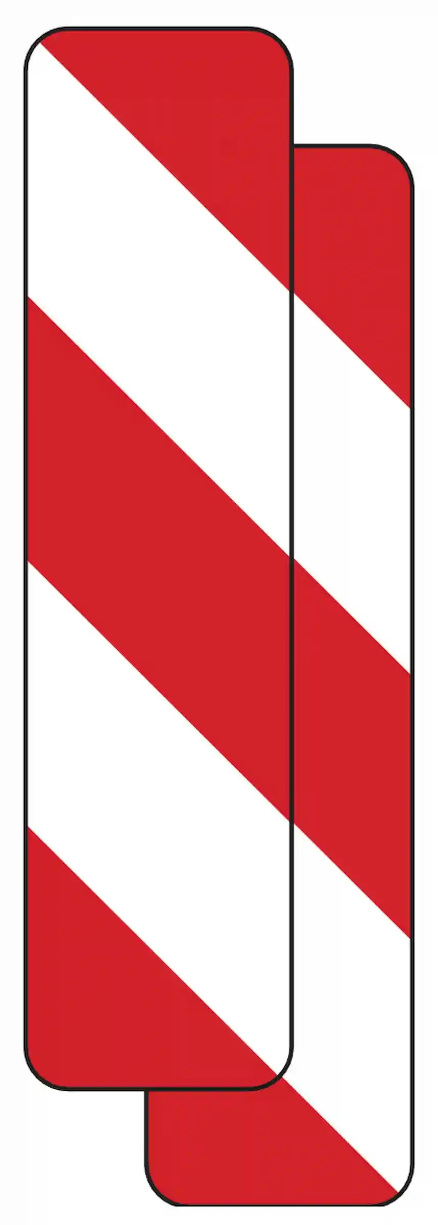 Verkehrszeichen 605-41 „Schraffenbake Aufstellung doppelseitig (-20/-20)“ - VZ 605-41