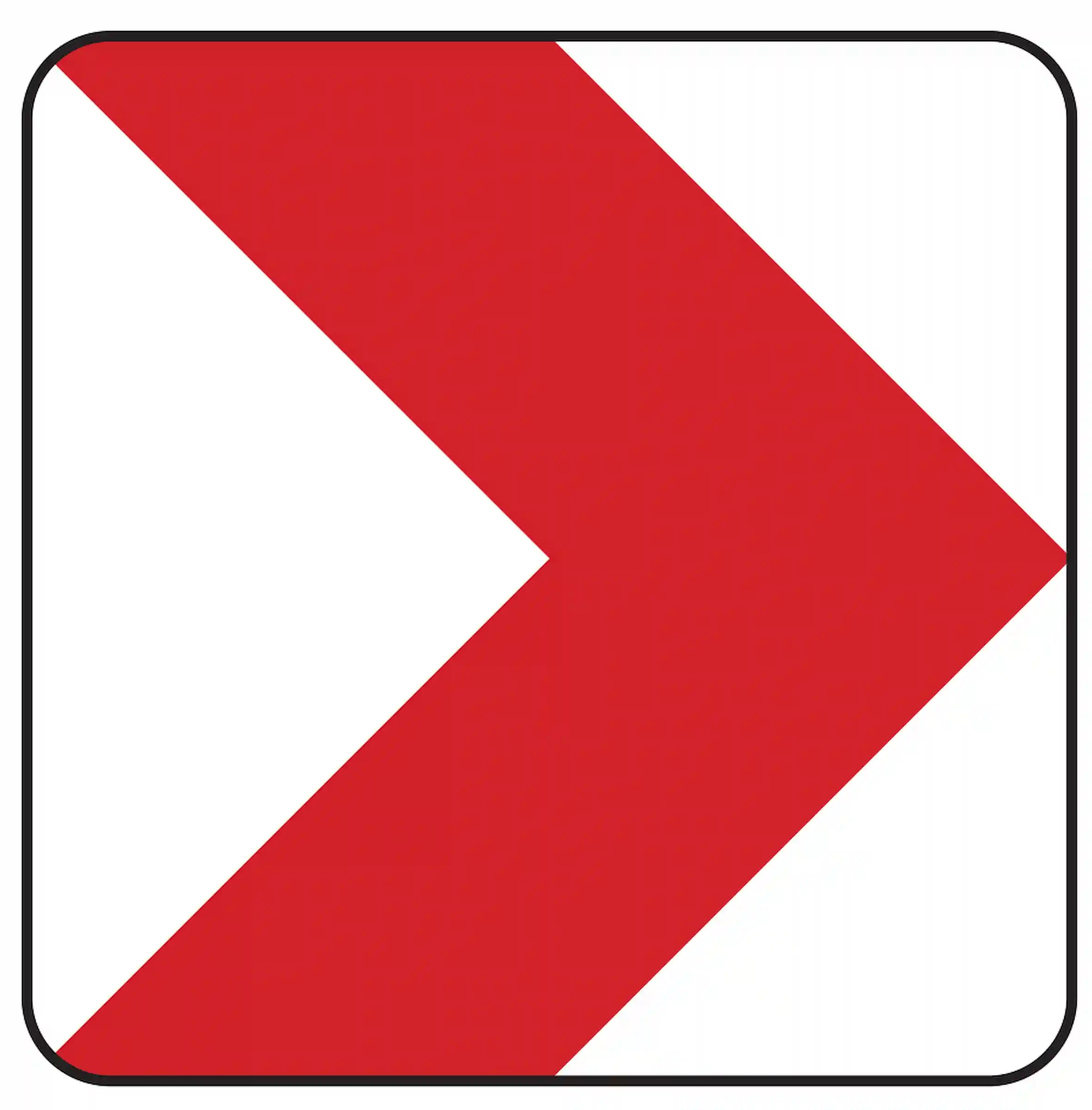 Verkehrszeichen "Leitplatte, Aufstellung links" - VZ 625-20