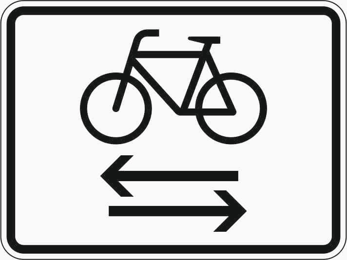 Verkehrszeichen "Radverkehr kreuz von links und rechts" - VZ 1000-32
