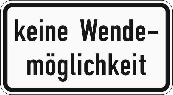 Verkehrszeichen "Wendemöglichkeit" - VZ 1008-34