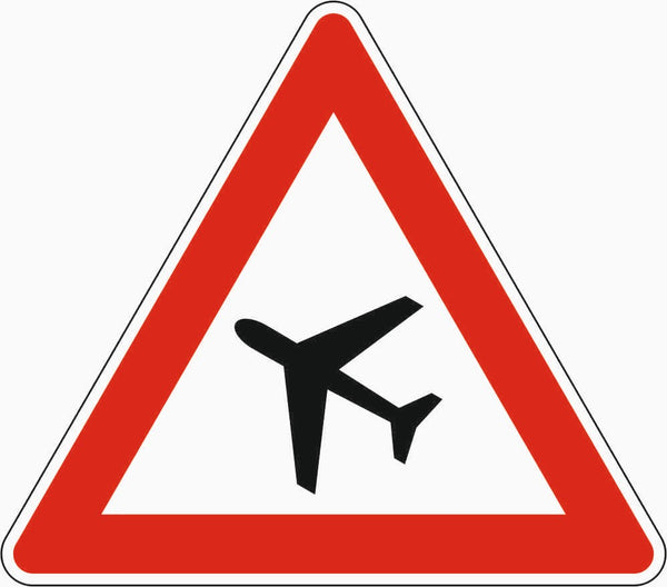 Verkehrszeichen "Flugbetrieb, Aufstellung rechts" - VZ 101-10