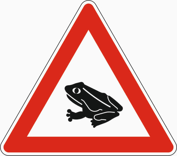 Verkehrszeichen "Amphibienwanderung, Aufstellung rechts" - VZ - 101-14