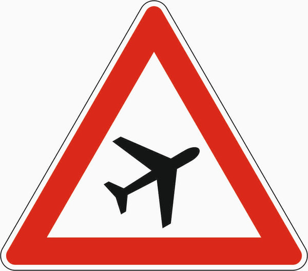 Verkehrszeichen "Flugbetrieb, Aufstellung links" - VZ 101-20