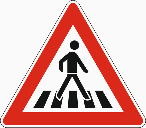 Verkehrszeichen "Fußgängerüberweg, Aufstellung links" - VZ 101-21