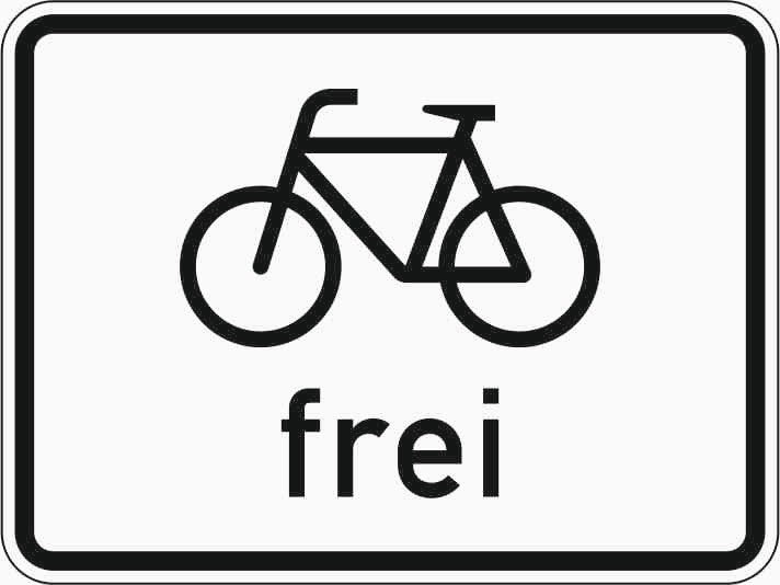 Verkehrszeichen "Radverkehr frei" - VZ 1022-10