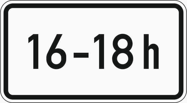 Verkehrszeichen "Zeitliche Beschränkung" - VZ 1040-30