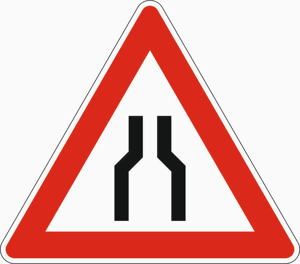Verkehrszeichen "Verengte Fahrbahn" - VZ 120
