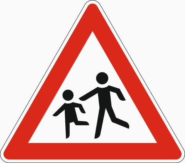 Verkehrszeichen "Kinder, Aufstellung rechts" - VZ 136-10