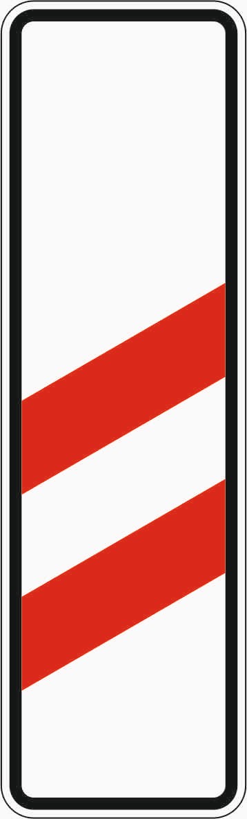 Verkehrszeichen "Zweistreifige Bake, Aufstellung rechts" - VZ 159-10