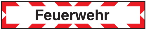 Verkehrszeichen "Feuerwehr (mit Saugfüßen)"