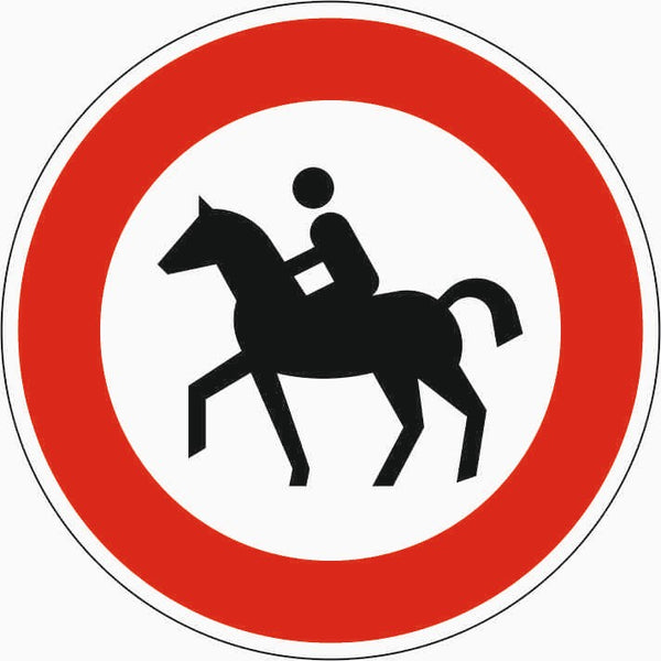 Verkehrszeichen "Verbot für Reiter" - VZ 257-51