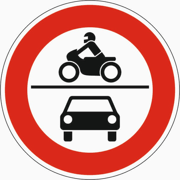 Verkehrszeichen "Verbot für Kraftfahrzeuge" - VZ 260