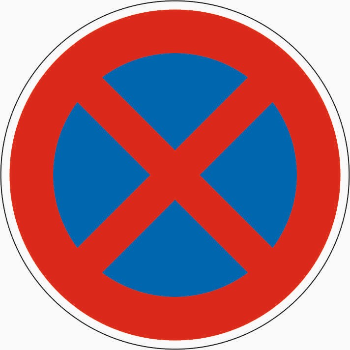 Verkehrszeichen "Absolutes Haltverbot" - VZ 283
