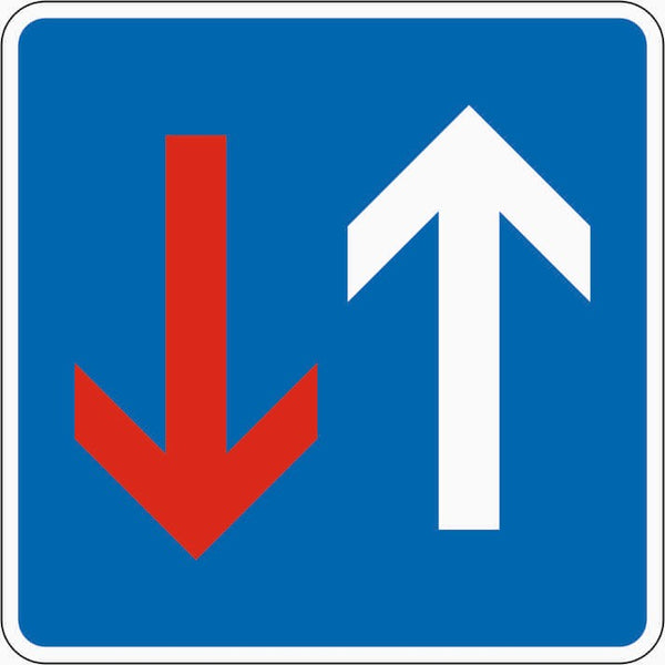 Verkehrszeichen "Vorrang vor dem Gegenverkehr" - VZ 308