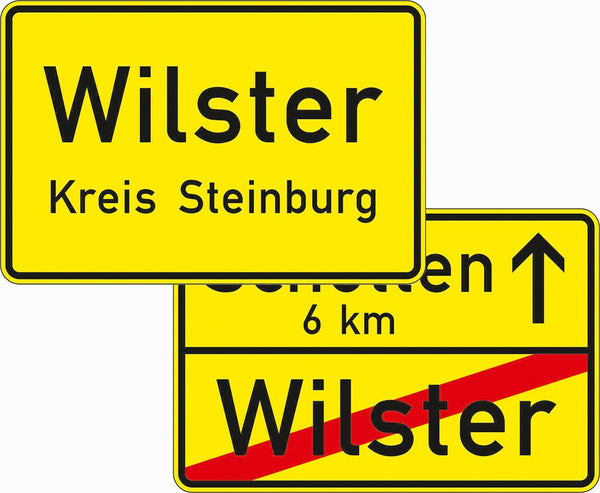 Verkehrszeichen "Ortstafel doppelseitig" - VZ 310-40